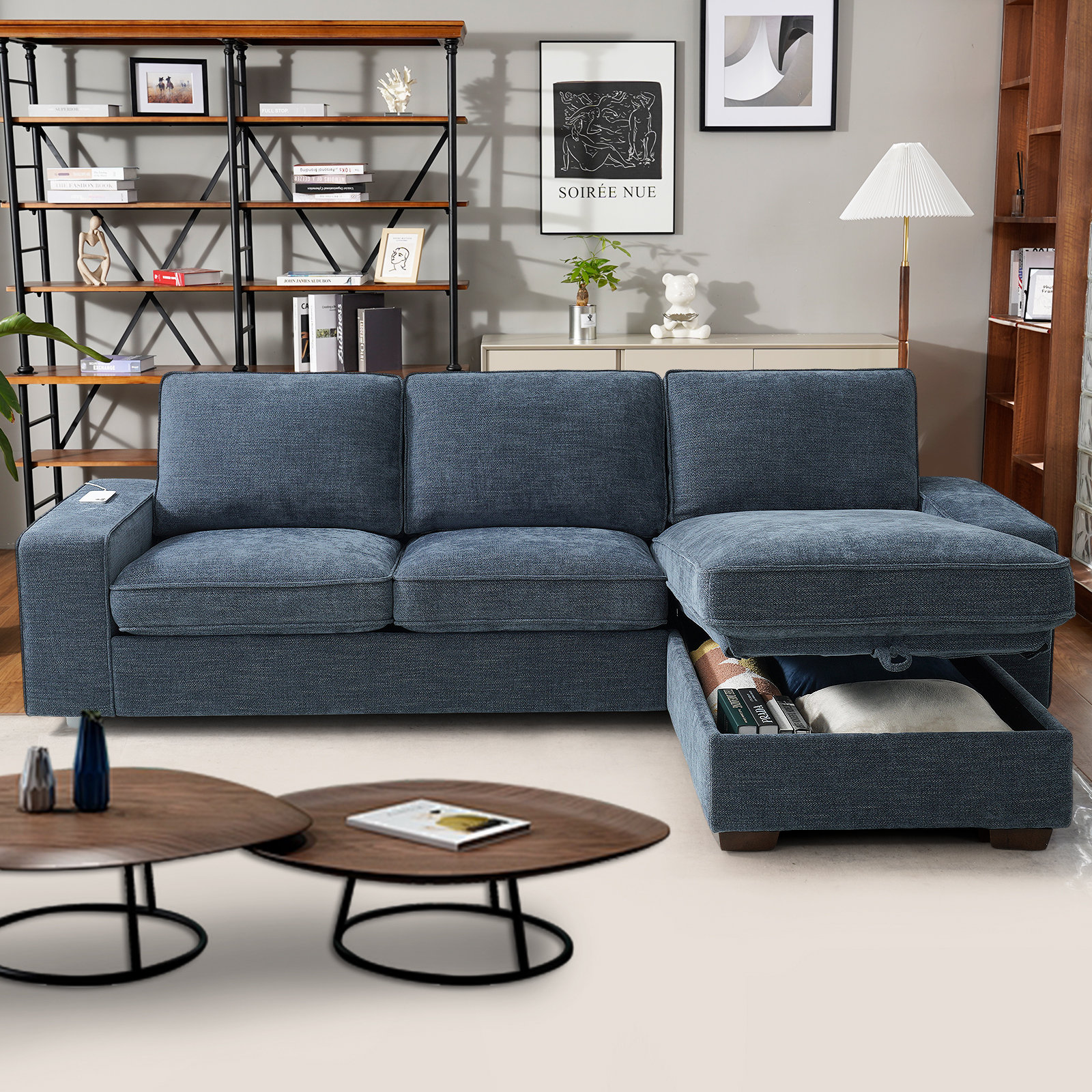 Hokku Designs Jossilynn L-Shape Convertible Sectional Couches